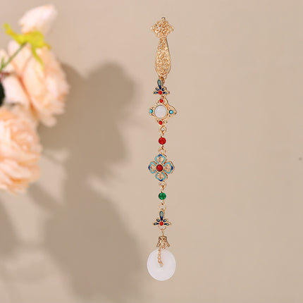 Antique Cheongsam National Tide Wind Pressure Break Elegant Pendant Brooch Hanfu Tea Clothing Tassel Retro Chinese Makeup Accessories Women