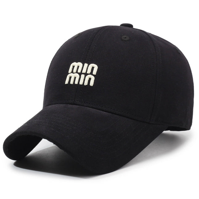 Good Fit, Good-Looking Baseball Cap for Women with Small Face, Fashionable and Versatile Peaked Cap with Embroidered Letters, Casual Sun Hat