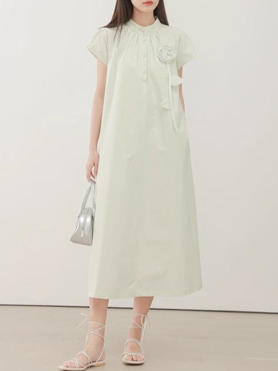 New Chinese Style National Style Exquisite Mint Mambo Green dress Women's Summer High-end Elegant Long Dress