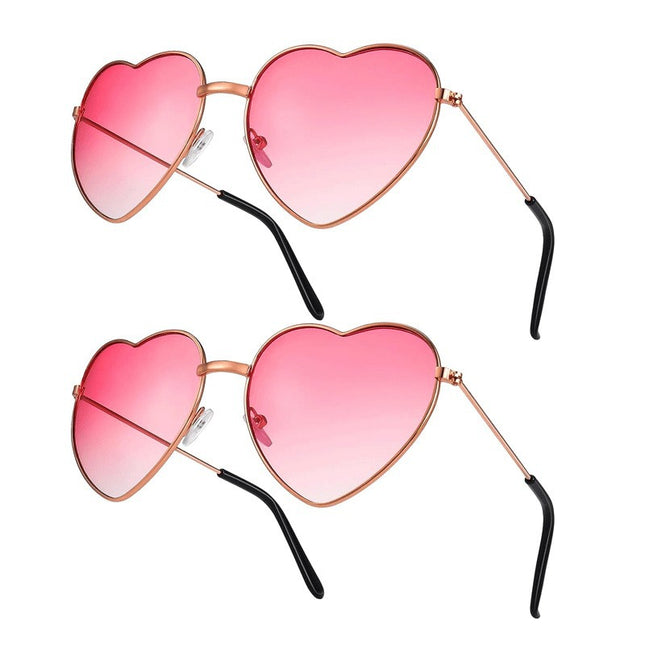 Heart Shape Fashion Sunglasses Retro Love Ocean Sunglasses Party Glasses Metal Heart Sunglasses