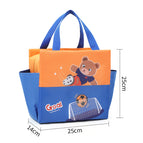 Tc34 [royal blue] cartoon bento bag on both sides