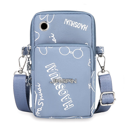 New Casual Small Satchel Oxford Cloth Shoulder Bag Summer Wrist Bag Arm Bag Neck Small Bag Multi-layer Mobile Phone