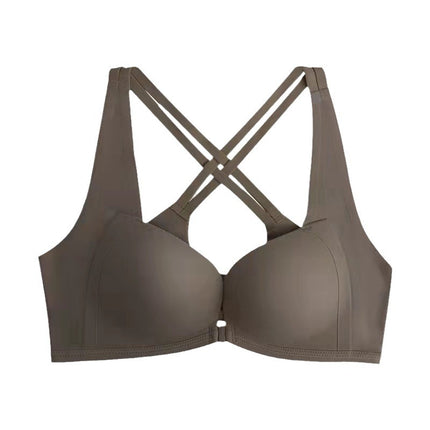 Original quality seamless underwear women's small chest push up breast collection anti-sagging wireless front buckle beauty back bra thin