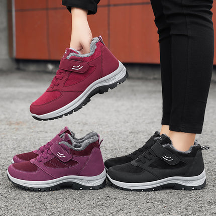 Women's Cotton Shoes 2025 Couple's Walking Warm Cotton Boots Factory Direct Sales Casual Fleece-Lined Plus Thick Snow Boots for Middle-Aged and Elderly People