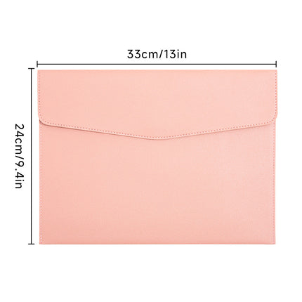 Magnetic suction leather file bag large capacity business meeting file bag waterproof office information storage book custom logo