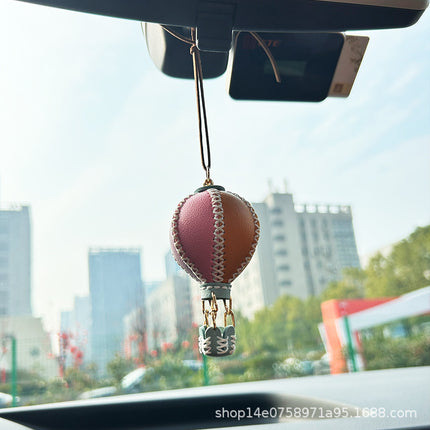 Handmade Leather Diy Material Bag Leather Hot Air Balloon Pendant Keychain Leather Pendant Homemade Bag Hanging Leather