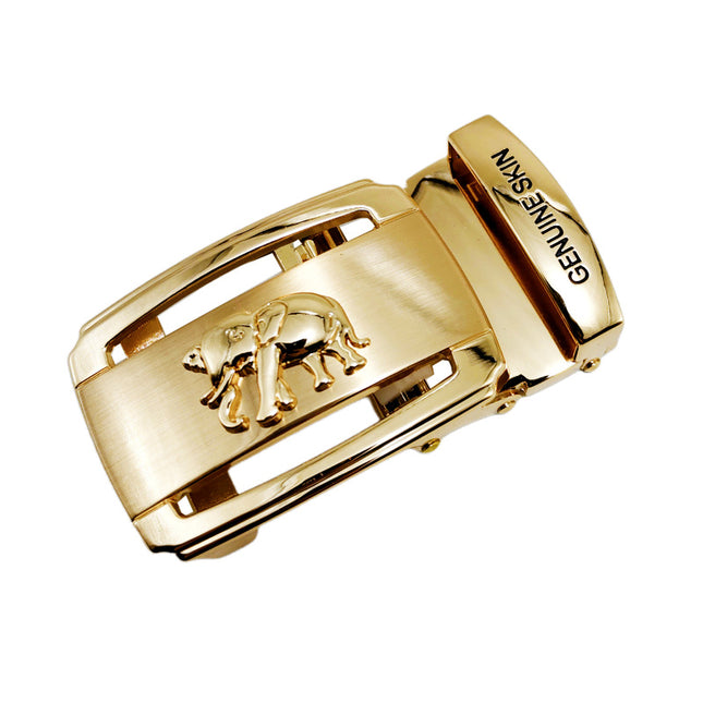 Men's toothless belt buckle pants head no hole toothless elephant alloy belt head 3.8 suitable for Thailand belt