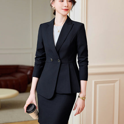 Suit suit women's spring and autumn fashion temperament goddess fan Gao end professional suit sales office workwear sales work clothes