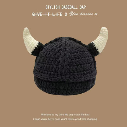 The Same Hat as Piyou, Green Shrek Cartoon, Funny and Cute Strawberry Hood, Knitted Woolen Hat for Winter