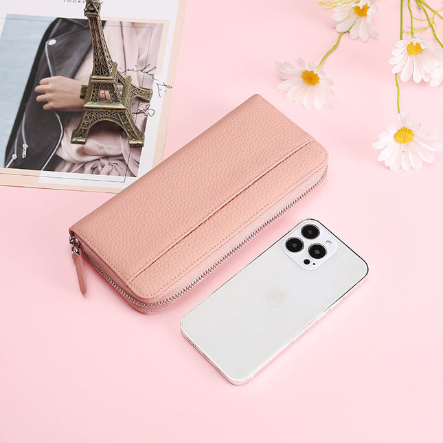 Accordion Card Holder Coin Purse Large Capacity Clutch Anti-Theft First Layer Cowhide Multi-Functional Japanese-Style Card Slot