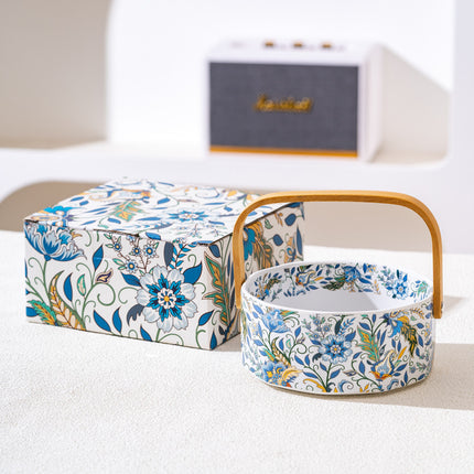 Ceramic Flower Basket Bowl / Bol Panier Fleurs Céramique