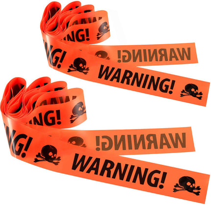 Cross Border in stock Halloween Party Decoration Warning Tape Horror Party Decoration Supplies Halloween Warning Tape