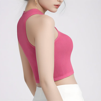 Fitness Coach Recommends No-Padded Yoga Bra Nylon High-Elastic Quick-Drying Sports Vest for Women Multi-Color Spring and Summer