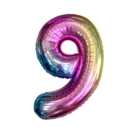 32 inch fine packaging digital aluminum foil balloon independent paper card packaging birthday party decoration floating air ball wholesale