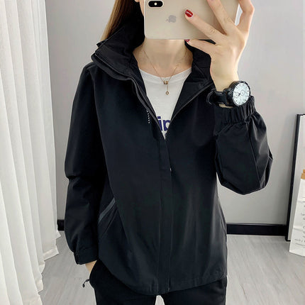 Outdoor Spring and Autumn Windproof Waterproof Rush Clothes Hiking Climbing Thin Single Rush Work Clothes for Men and Women Windbreaker Coat Printing