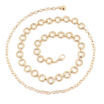 Cross-Border Versatile Metal Waist Chain for Women, Thin Belt, Versatile Decorative Dress with Shirt, Waist Rope, Women's Waist Chain