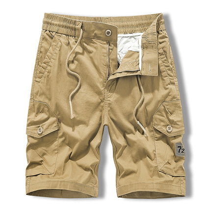 Multi-pocket Crock Pants Men's Summer Mountain Camping Trendy Washed Loose Trendy Brand Men's Stretch Casual Shorts Men's