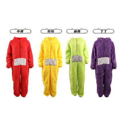Antenna baby pajamas adult children Boys and Girls cute girl cartoon homewear winter one-piece pajamas