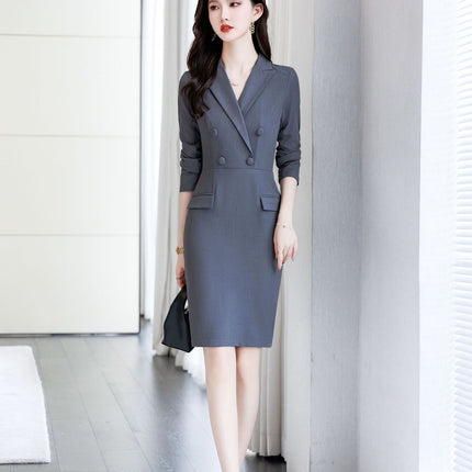 French Hepburn Style Small Black Dress High Sense High Cold Royal Sister Fried Street Small Fragrance Style Pleated Professional Suit dress Summer