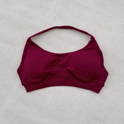 Cross-Border Seamless Fitness Underwear Sports Outdoor Quick-Drying Halter Bra Women's High Elastic Sexy Nylon with Chest Pad Ready Stock