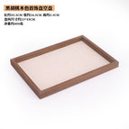 Black walnut grain rice velvet empty plate (height 3cm) / 35.5*24.5*3cm