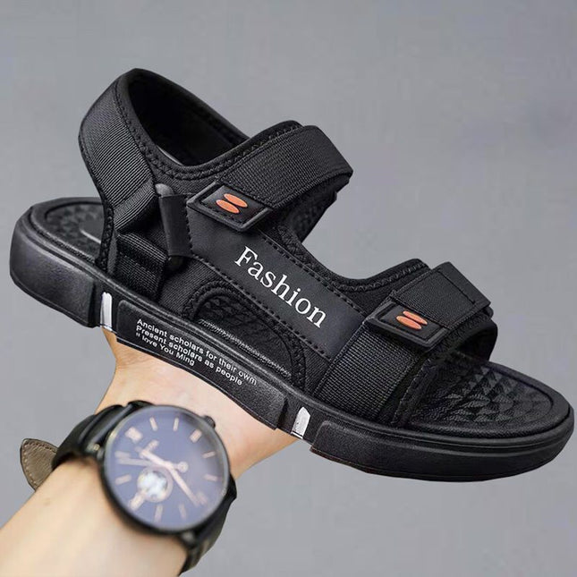 Sandals Men's Non-slip Deodorant Summer Outfit Car-driving Shoes Trendy Wear-resistant Internet Celebrant Leisure Sports Beach Shoes for Teenagers