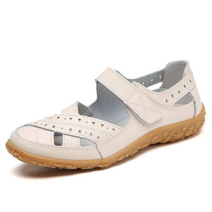 Cross-Border Large Size 35-46 Summer Women's Sandals, Hollow-Out Clogs, Loafers, Breathable and Comfortable Flat Shoes for Female Nurses