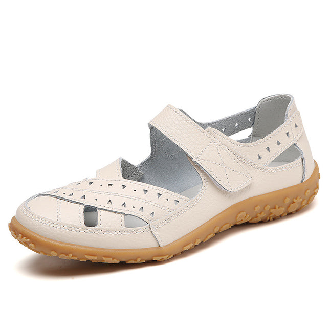 Cross-Border Large Size 35-46 Summer Women's Sandals, Hollow-Out Clogs, Loafers, Breathable and Comfortable Flat Shoes for Female Nurses