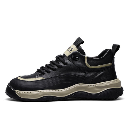 Factory direct supply of high shoes men's autumn and winter fleece-lined cotton shoes sports casual shoes thick bottom trend board shoes a generation of hair