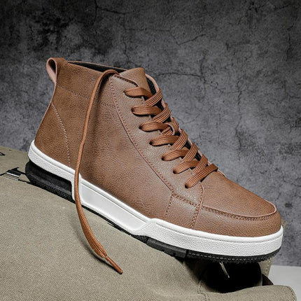 Men's shoes autumn and winter new high-top board shoes men's casual business shoes ins versatile sports fashion shoes one-piece delivery