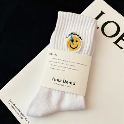 Socks Men's Cotton Socks Autumn and Winter Explosions Men's Long Socks New Embroidered Men's Socks Odor-proof Boneless Socks