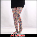A-2 big cuihua tights / Printed pantyhose free size