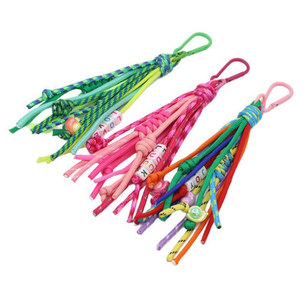 Cross-border Bohemian Style Keychain Women's Bag Hanging Ornaments Colorful Rope Tassel Car Pendant Fashionable Handmade Jewelry