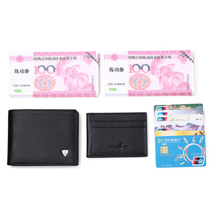 King Paul real cowhide short wallet men's large capacity wallet driver's license set multi-card card bag wholesale