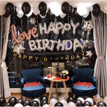 18-Year-Old Adult Ceremony Male and Female Birthday Decoration Party Decoration Background Wall Balloon Photo Scene Props Balloon Set
