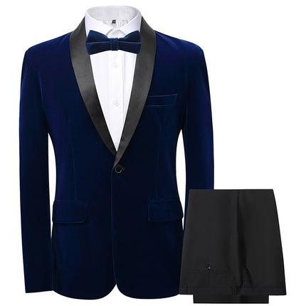 Groom Suit suit Men's Three-Piece Set Slim-Fit Korean Style Wedding Dress Business Casual Handsome Cross-Border Suit for Men