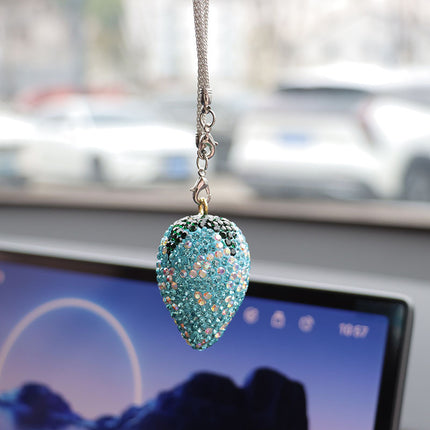 Ai Cheng Cross-Border Cherry Strawberry Car Interior Rhinestone Pendant Car Decoration Supplies Car Supplies Pendant
