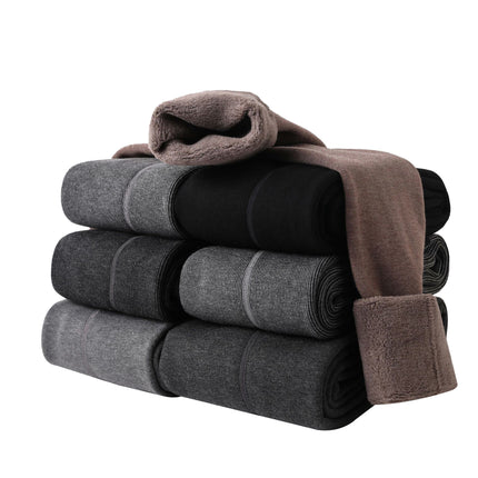Vertical Stripe Leggings Women's Outer Wear Autumn and Winter fleece-lined Thickened High Waist Warm Cotton Pants Foot Stepping Pantyhose Autumn Pants Thread