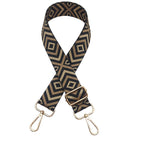 Khaki on black background / Light gold hook