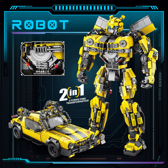 Lele Brothers 8847 Deformation Optimus Prime Gift Robot for Boys and Girls Children Toy Assembled Building Blocks Wasp Mecha