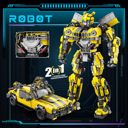 Lele Brothers 8847 Deformation Optimus Prime Gift Robot for Boys and Girls Children Toy Assembled Building Blocks Wasp Mecha