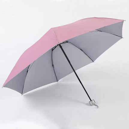 Full-automatic Umbrella Reinforced Windproof Folding Umbrella Black Rubber Sunny and Rain Dual-use Women's Sunscreen Sunshade Umbrella Sun Umbrella Advertising