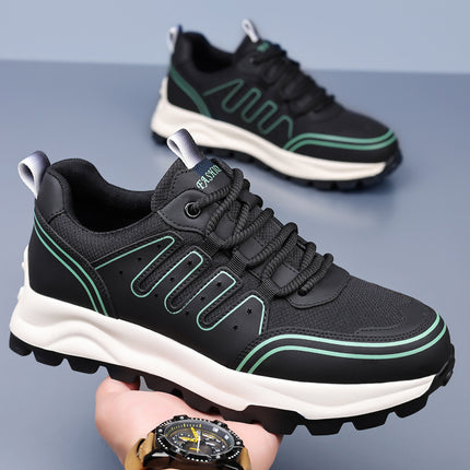 Spring sneaker Men's Mesh Breathable All-match Casual Shoes Height-increasing Fashionable Daddy Shoes Soft-soled Lightweight Running Shoes