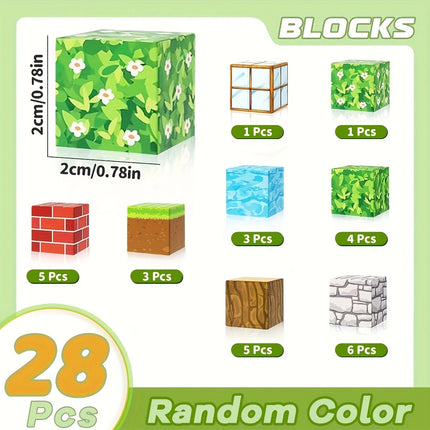 Cross-border My Magnetic Cube World Magnetic Suction Stone Building Blocks Children's Gift Educational Assembled Boy's Toy Interactive