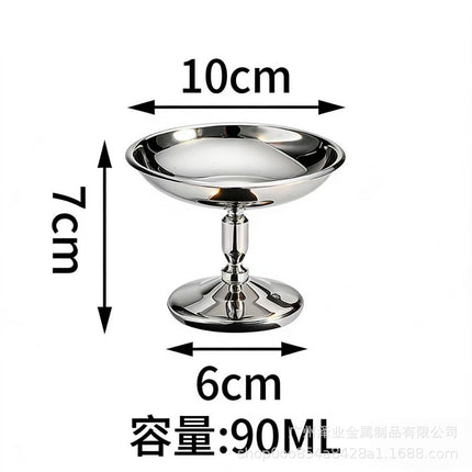 304 Stainless Steel Ice Cream Cup Entry Luxury INS Goblet Pudding Dessert Cup Cocktail Cup Smoothie Bowl Ice Cream Cup