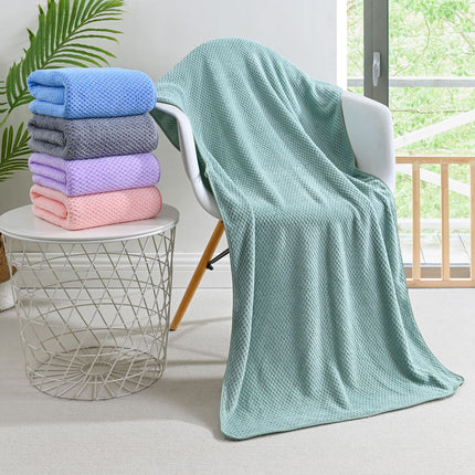 Coral Fleece Wide Auspicious Pineapple Pig Increase Bath Towel Soft Absorbent Hair-free Beach Towel Quick-drying Bath Towel