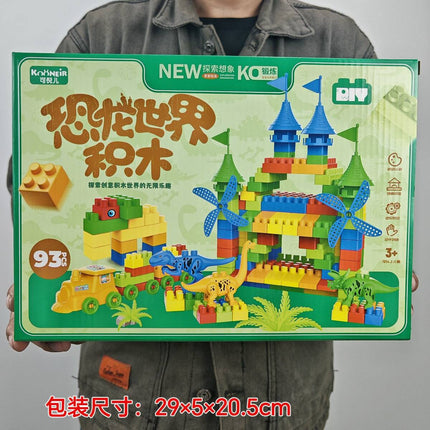 Children's Building House Building Blocks Assembled Toys Puzzle Large Particle Square Wall Window Model Puzzle Boys and Girls Gift