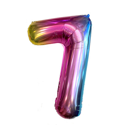 32 inch fine packaging digital aluminum foil balloon independent paper card packaging birthday party decoration floating air ball wholesale