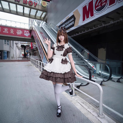 Anime Maid Lolita Soft Girl Skirt Cos Anime Cream Sweetheart Cafe Cute Maid Uniform Suit