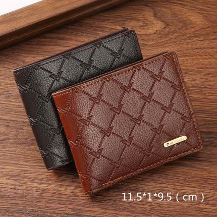 2024 New Cross-Border Supply Pu Coin Wallet Card Holder Men's Wallet Short Source Manufacturer Wallet Wholesale